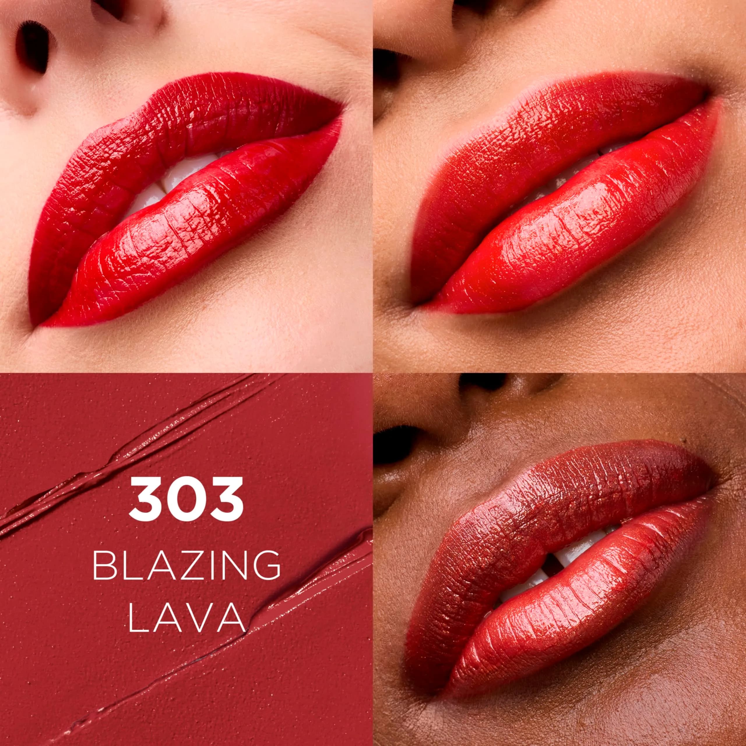 L'Oreal Paris Colour Riche Original Satin Lipstick in Blazing Lava - Rich Satin Finish, Hydrating - view 2