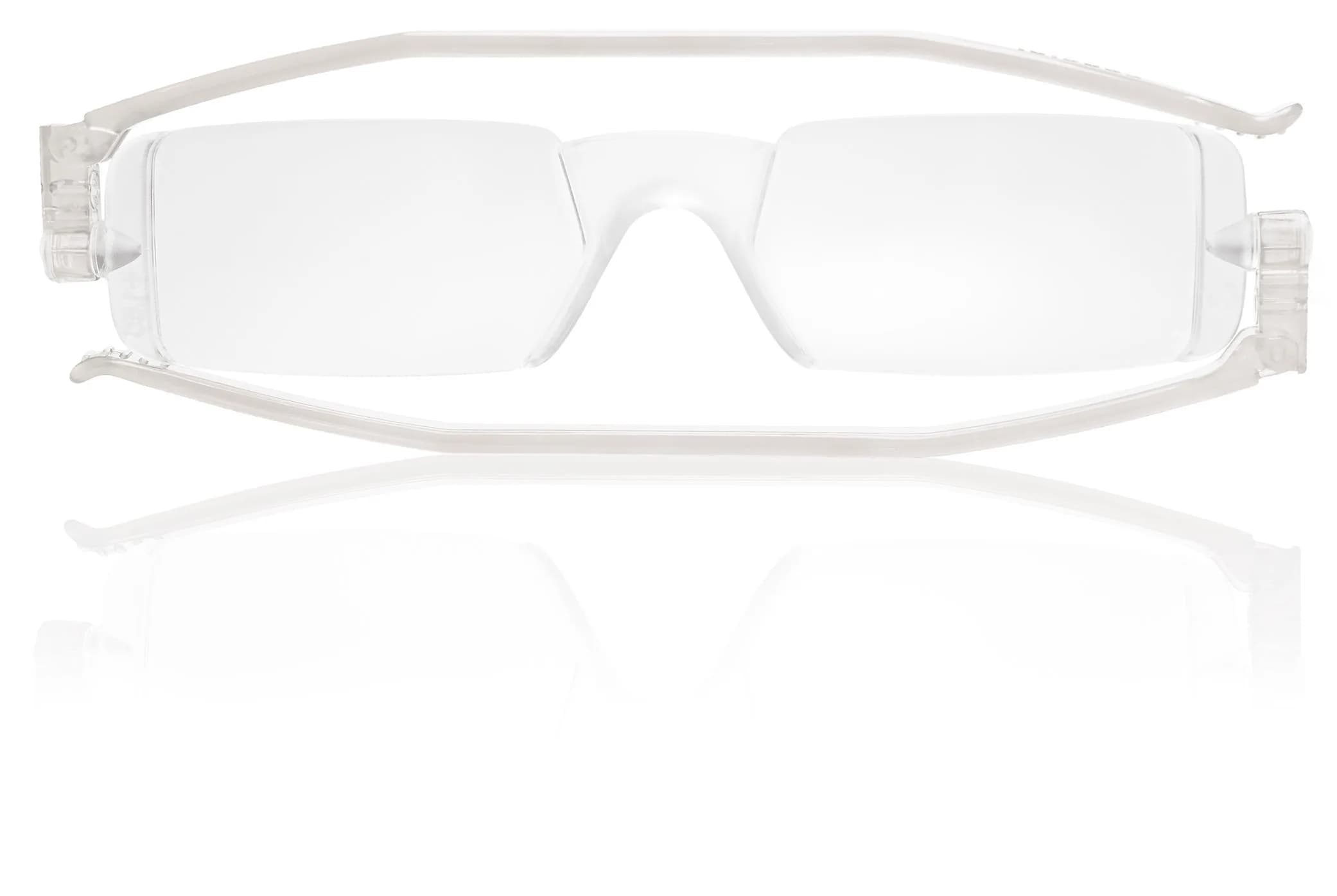 Nannini Compact One Optics 2.5 Temples Reading Glass (Black) | Fashionable, Durable & Compact — Crystal