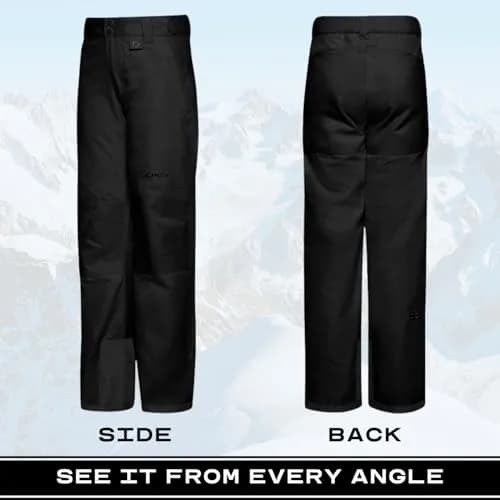 Arctix Kids Snow Pants with Reinforced Knees and Seat, Black, Medium | All-Weather Winter Gear for Boys in India thumbnail 4