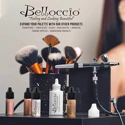 Belloccio Fair Color Shade Airbrush Makeup Foundation Set, 4 Colors | Moisturizing, Hypoallergenic & Made in USA thumbnail 4