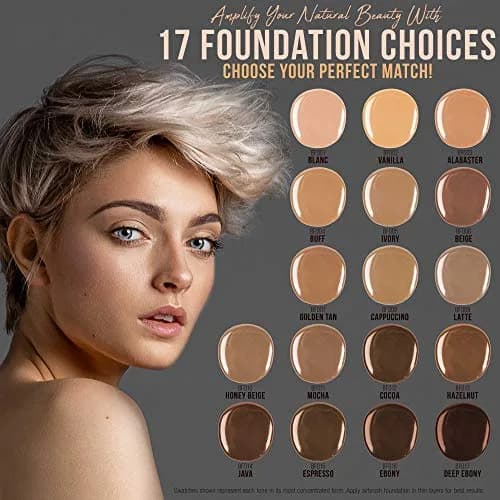 Belloccio Fair Color Shade Airbrush Makeup Foundation Set, 4 Colors | Moisturizing, Hypoallergenic & Made in USA thumbnail 3