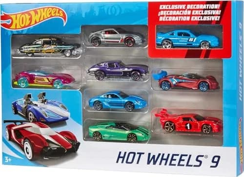 Hot Wheels Toy Cars 9-Pack | 1:64 Scale Vehicles with 1 Exclusive for Kids & Collectors thumbnail 6