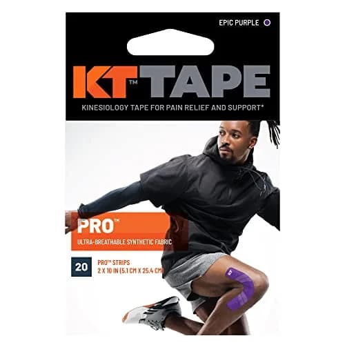 KT Tape Pro Synthetic Kinesiology Athletic Tape 20 Count 10” Precut Strips Epic Purple | Supports Muscles & Joints thumbnail 6