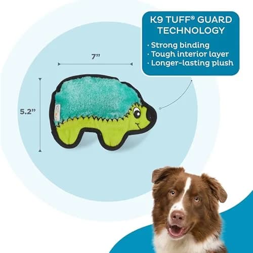 Outward Hound Durablez Minis Hedgehog Dog Toy 7" (17.8 cm) | Tough Chew Squeaker for Small Dogs thumbnail 3