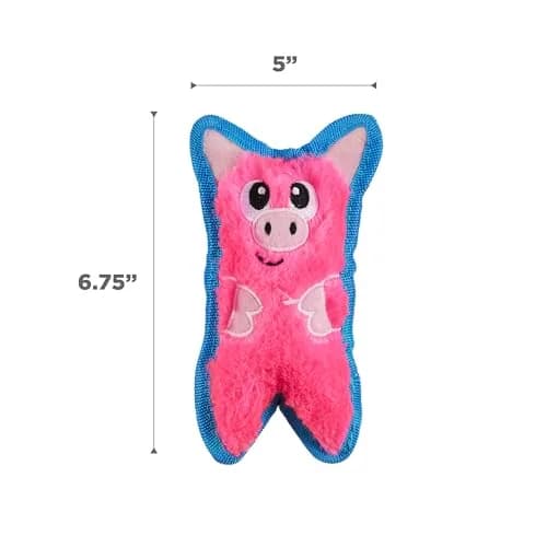 Outward Hound Durablez Minis Tough Chew Plush Squeaky Dog Toy Pig 17.3 cm (6.8") | Stuffing-Free Interactive Play thumbnail 6