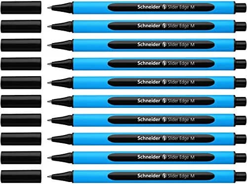 Schneider Slider Edge M (Medium) Ballpoint Pen 1.0mm Light Blue Barrel Black Ink | Carbon Neutral German Made thumbnail 1