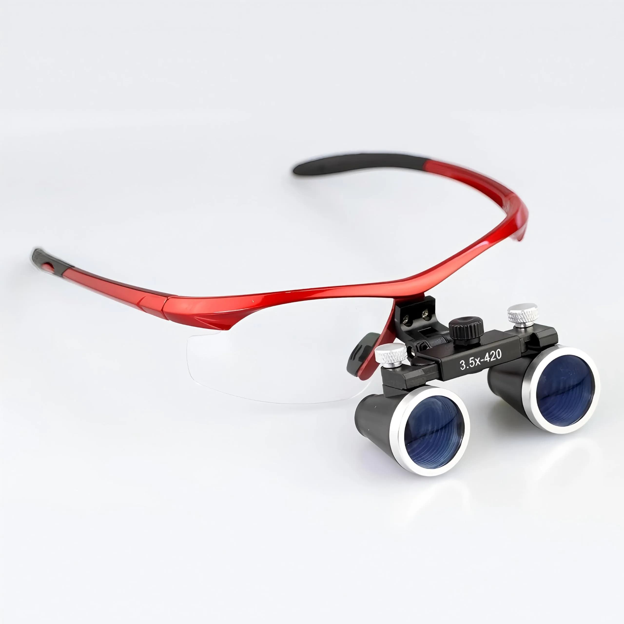 SMEDENT Dental Surgical Loupe 3.5X Working Distance 420mm Burgundy Sport Frame | Professional Magnifier for Dentists - view 2