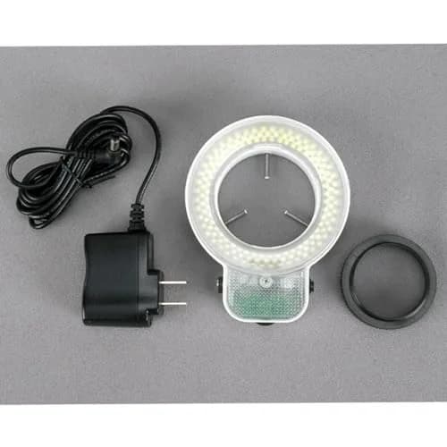AmScope LED-144S LED Adjustable Microscope Ring Light with 48mm Adapter | 144 Bright White LEDs thumbnail 2