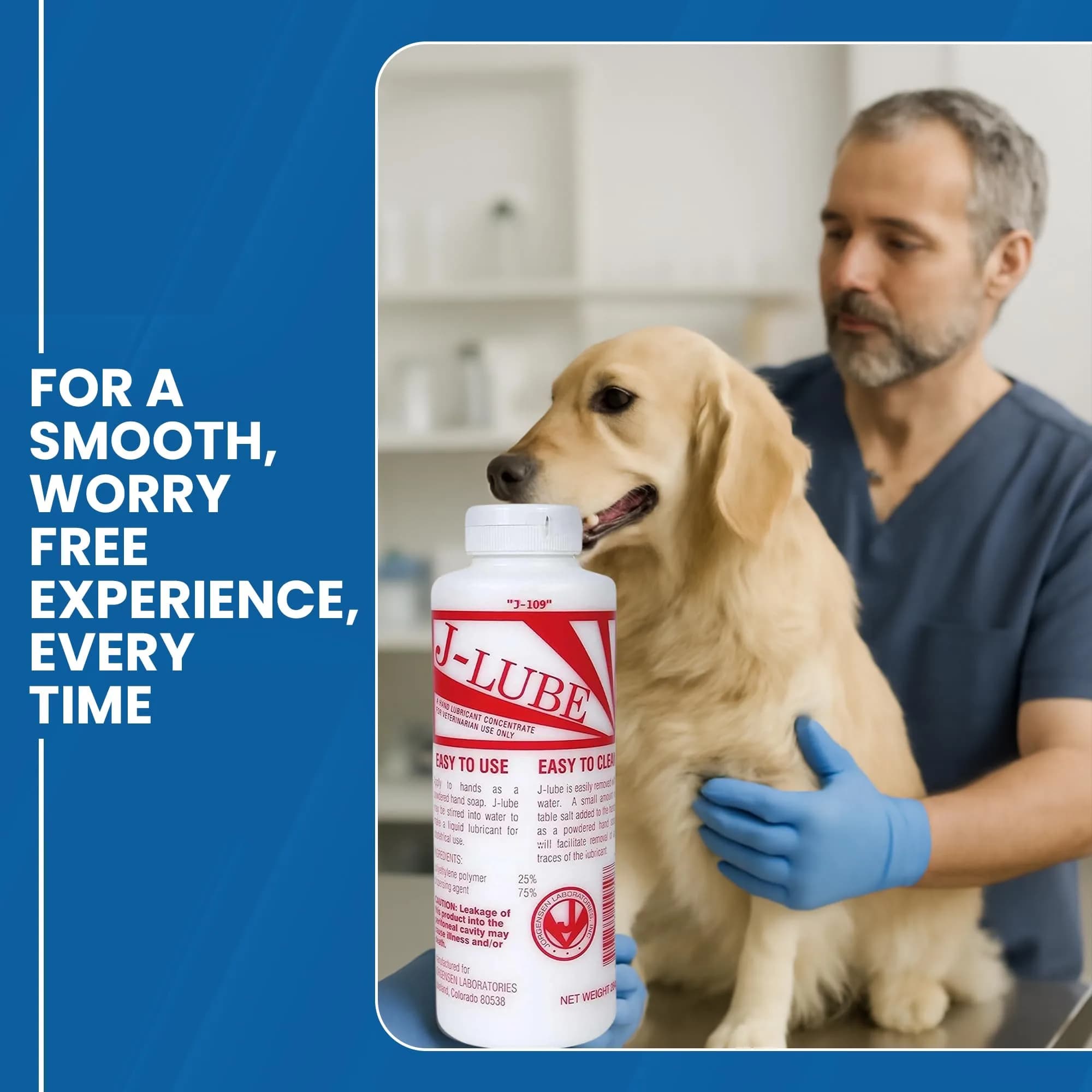 JorVet J-Lube Powder Lubricant 283.5 g (10 oz) | Easy-Mix Formula for Veterinary & Obstetrical Use - view 5