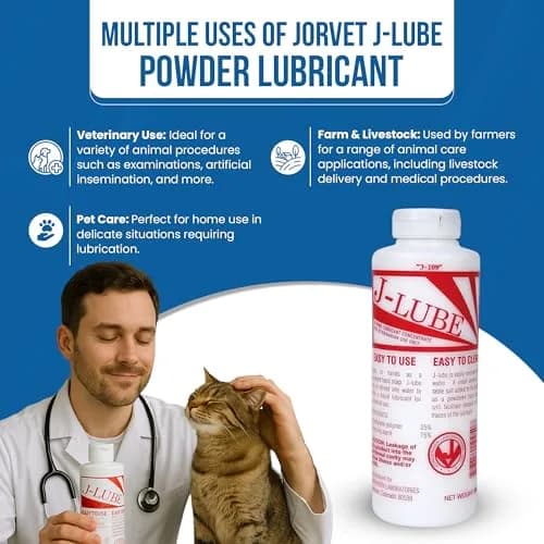 JorVet J-Lube Powder Lubricant 283.5 g (10 oz) | Easy-Mix Formula for Veterinary & Obstetrical Use thumbnail 7