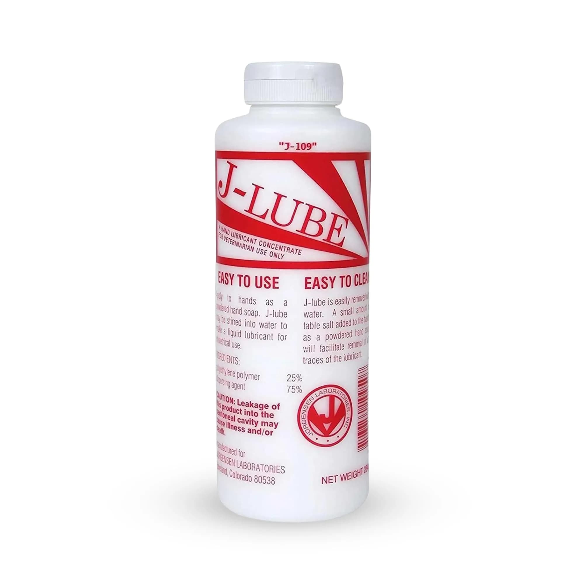 JorVet J-Lube Powder Lubricant 283.5 g (10 oz) | Easy-Mix Formula for Veterinary & Obstetrical Use - main product image