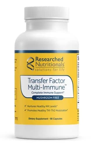 Researched Nutritionals Transfer Factor Multi-Immune Colostrum Supplement - Mushroom-Free, 90 Capsules | Supports Immune Function thumbnail 1