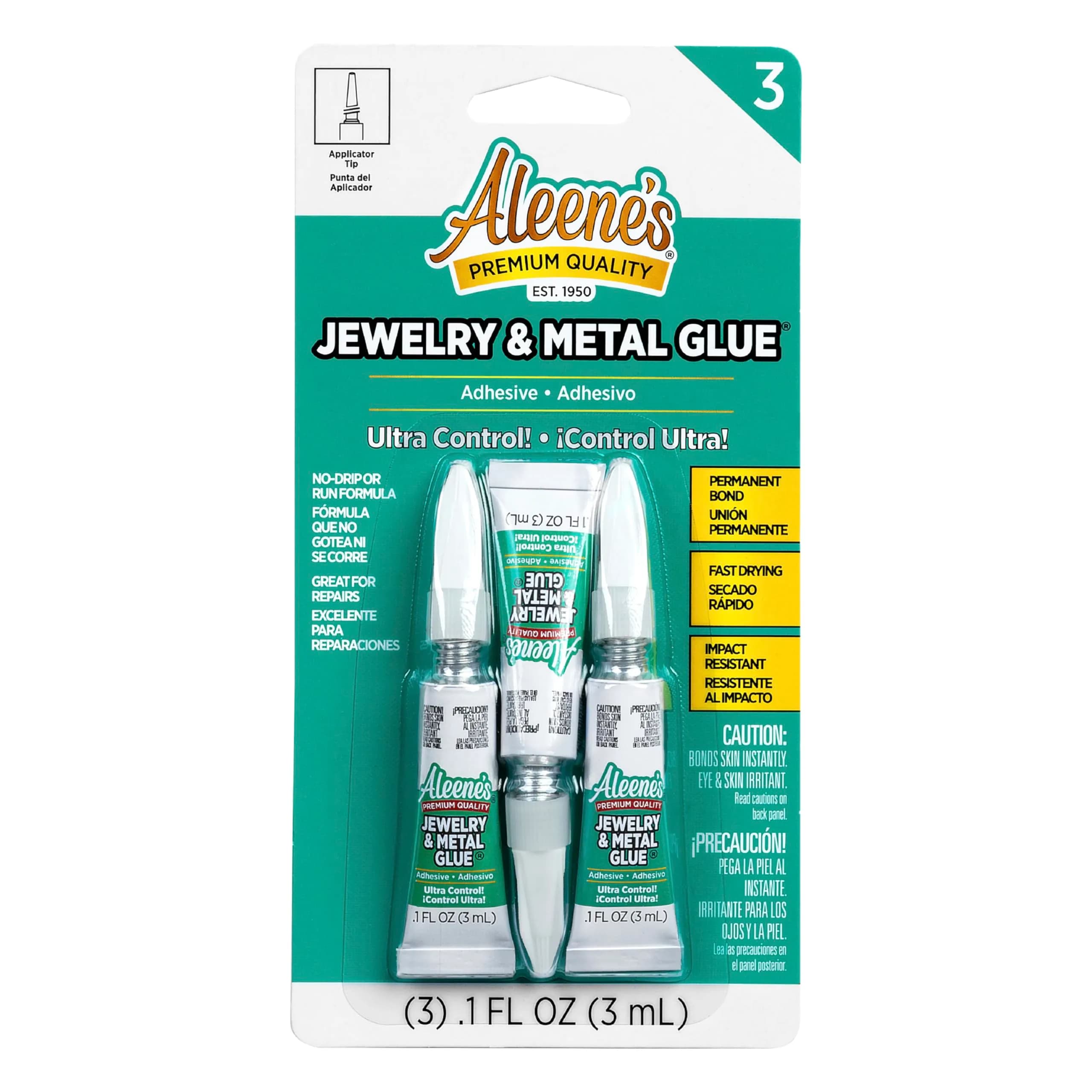 Aleene's Jewelry & Metal Glue 0.1oz | Strong Waterproof Bond for Jewelry & Crafts