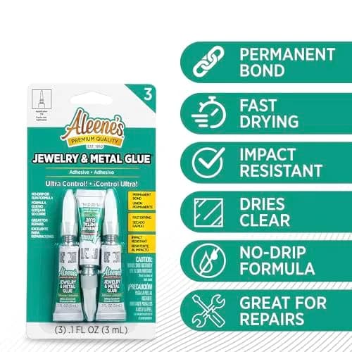 Aleene's Jewelry & Metal Glue 0.1oz | Strong Waterproof Bond for Jewelry & Crafts thumbnail 3
