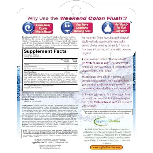 Applied Nutrition Weekend Colon Flush 3-Day Digestive Reset Tablets | Supports Regularity & Detoxification thumbnail 7