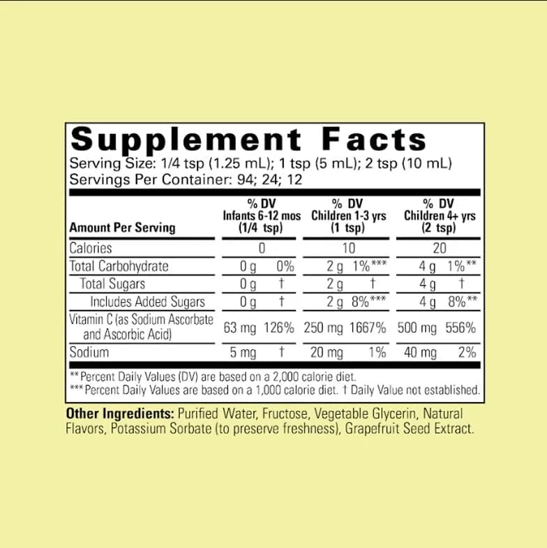 ChildLife Essentials Liquid Vitamin C 4 Fl Oz | Natural Orange Flavor for Kids, Immune Support thumbnail 3
