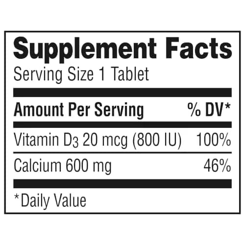 Caltrate 600 Plus D3 Calcium and Vitamin D Supplement Tablets 60 Count | Bone Health Support for Adults thumbnail 10