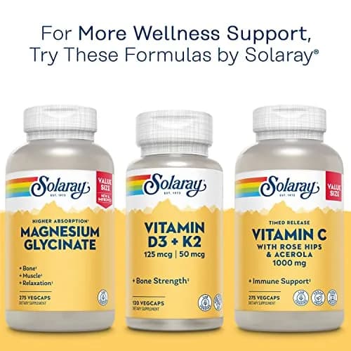 SOLARAY Mega Vitamin B-Stress Time Release, 120 VegCaps | Supports Energy & Immunity thumbnail 7