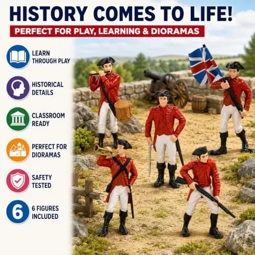 Safari Ltd. Revolutionary War British Army Designer TOOB 26.7cm (10.5in) | Educational Toy Figures for Kids Ages 3+ thumbnail 3