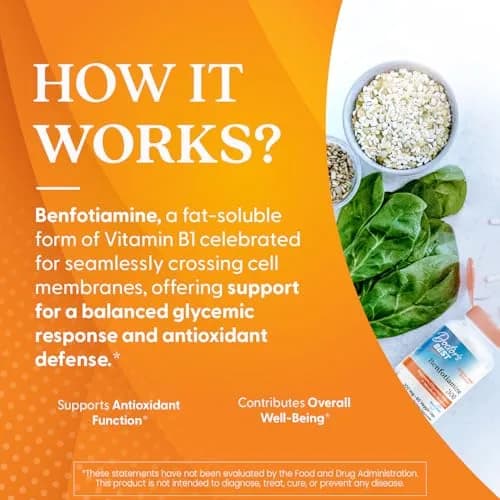 Doctor's Best Benfotiamine 300mg Supplement, 60 Veggie Caps | Supports Nerve & Metabolic Health thumbnail 2