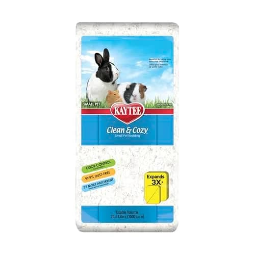 Kaytee Clean & Cozy Paper Bedding White 24.6L (831.8oz) | Odor Control & Absorbent for Small Animals — White