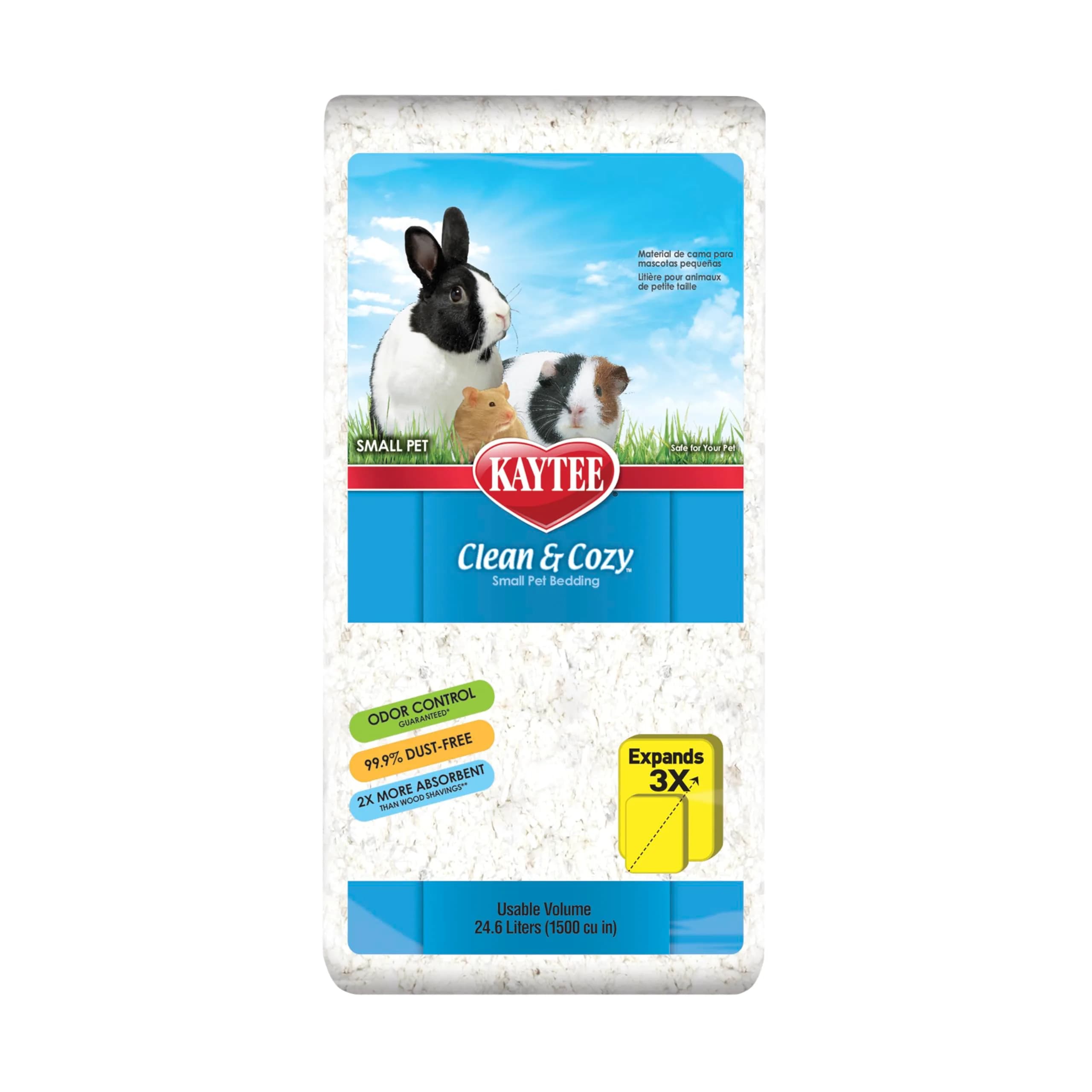 Kaytee Clean & Cozy Paper Bedding White 24.6L (831.8oz) | Odor Control & Absorbent for Small Animals - main product image