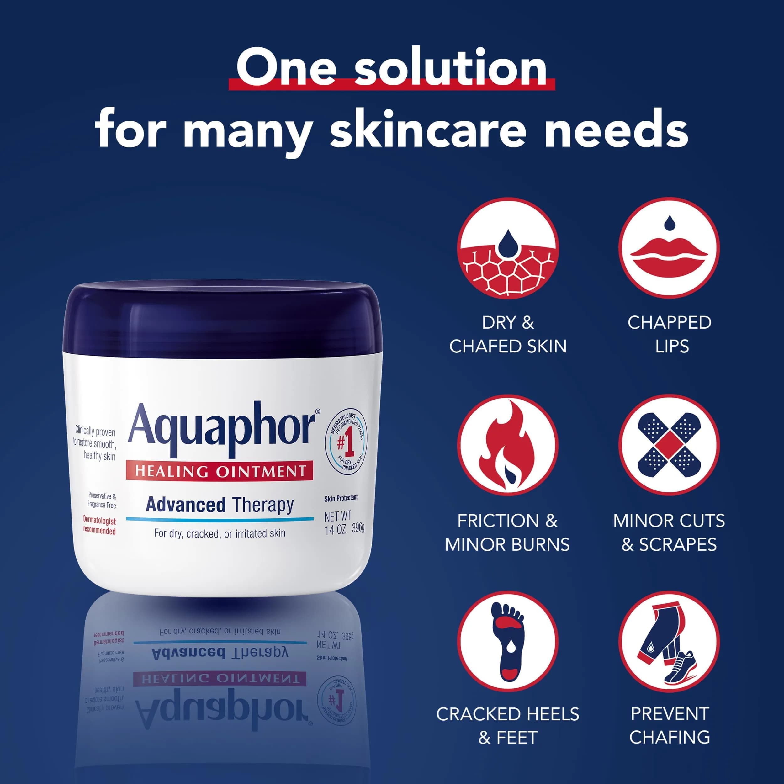 Aquaphor Advanced Therapy Healing Ointment Skin Protectant 400g (14 OZ) | Clinically Proven for Dry, Cracked Skin Relief - view 7