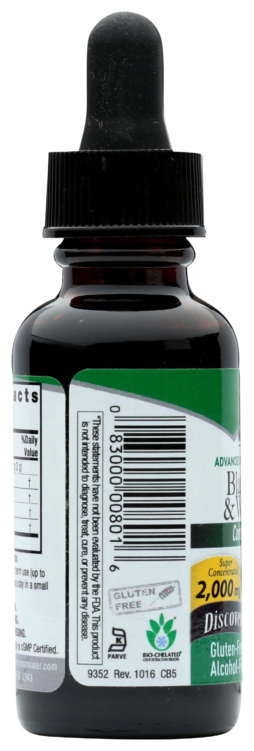 Nature's Answer Black Walnut & Wormwood 1 oz (30ml) Liquid Extract | Promotes Digestion & Healthy Microbiome - view 5