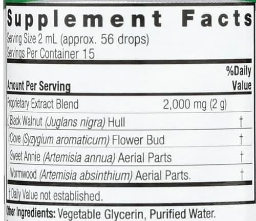 Nature's Answer Black Walnut & Wormwood 1 oz (30ml) Liquid Extract | Promotes Digestion & Healthy Microbiome thumbnail 3