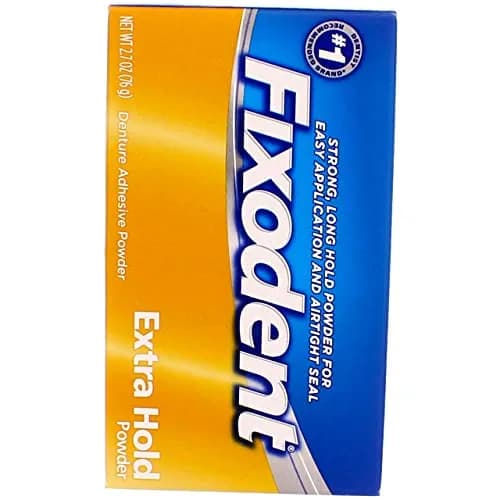 Fixodent Extra Hold Denture Adhesive Powder 2.7 oz (76.5 g) | Strong All-Day Hold thumbnail 3