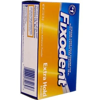 Fixodent Extra Hold Denture Adhesive Powder 2.7 oz (76.5 g) | Strong All-Day Hold - view 4