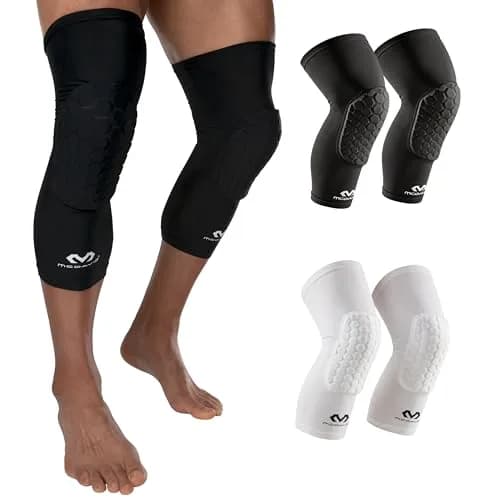 McDavid Hex Knee Compression Sleeves, Pull-On Padded Protection, Moisture Wicking (1 Pair) | Pro & Collegiate Fit thumbnail 1