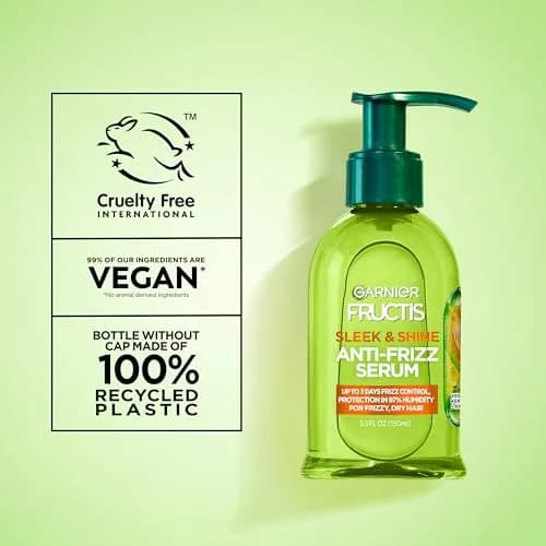 Garnier Fructis Sleek & Shine Anti-Frizz Hair Serum 156ml (5.1 Fl Oz) | 72-Hour Frizz Control for Dry, Frizzy Hair thumbnail 8
