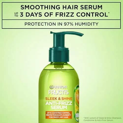 Garnier Fructis Sleek & Shine Anti-Frizz Hair Serum 156ml (5.1 Fl Oz) | 72-Hour Frizz Control for Dry, Frizzy Hair thumbnail 2