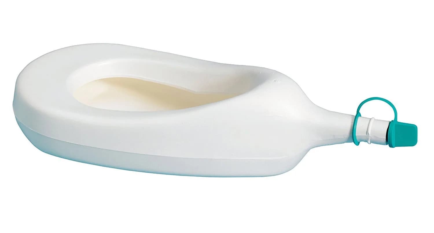 NRS Healthcare Deluxe Female Petal Slipper Urinal 1 Litre | Portable Bedside & Wheelchair Use