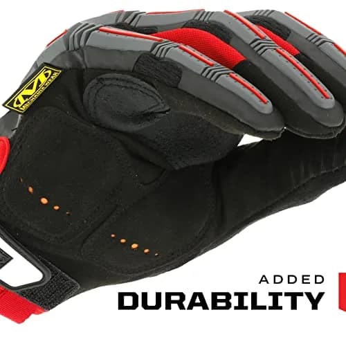 Mechanix Wear M-Pact Impact Resistant Work Gloves - Small - Red/Black | Impact & Vibration Damping thumbnail 5