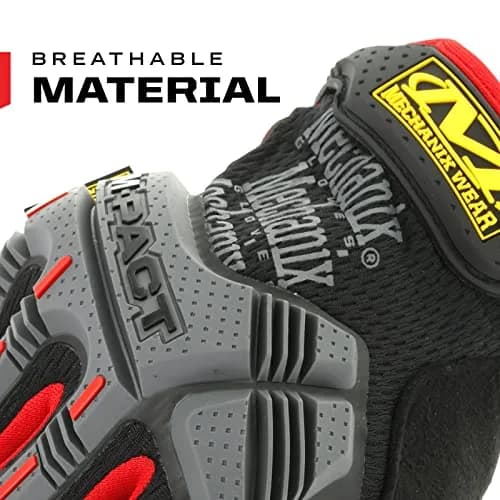 Mechanix Wear M-Pact Impact Resistant Work Gloves - Small - Red/Black | Impact & Vibration Damping thumbnail 6