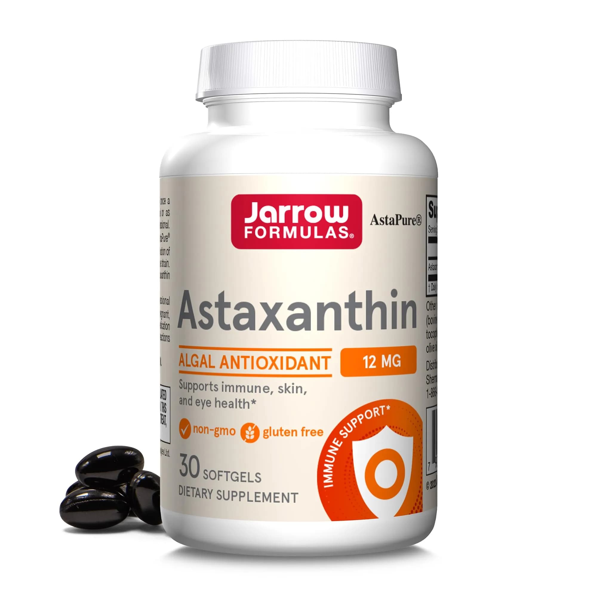 Jarrow Formulas Astaxanthin 12 mg Softgels (30 Count) | Antioxidant Support for Immune and Eye Health - main product image