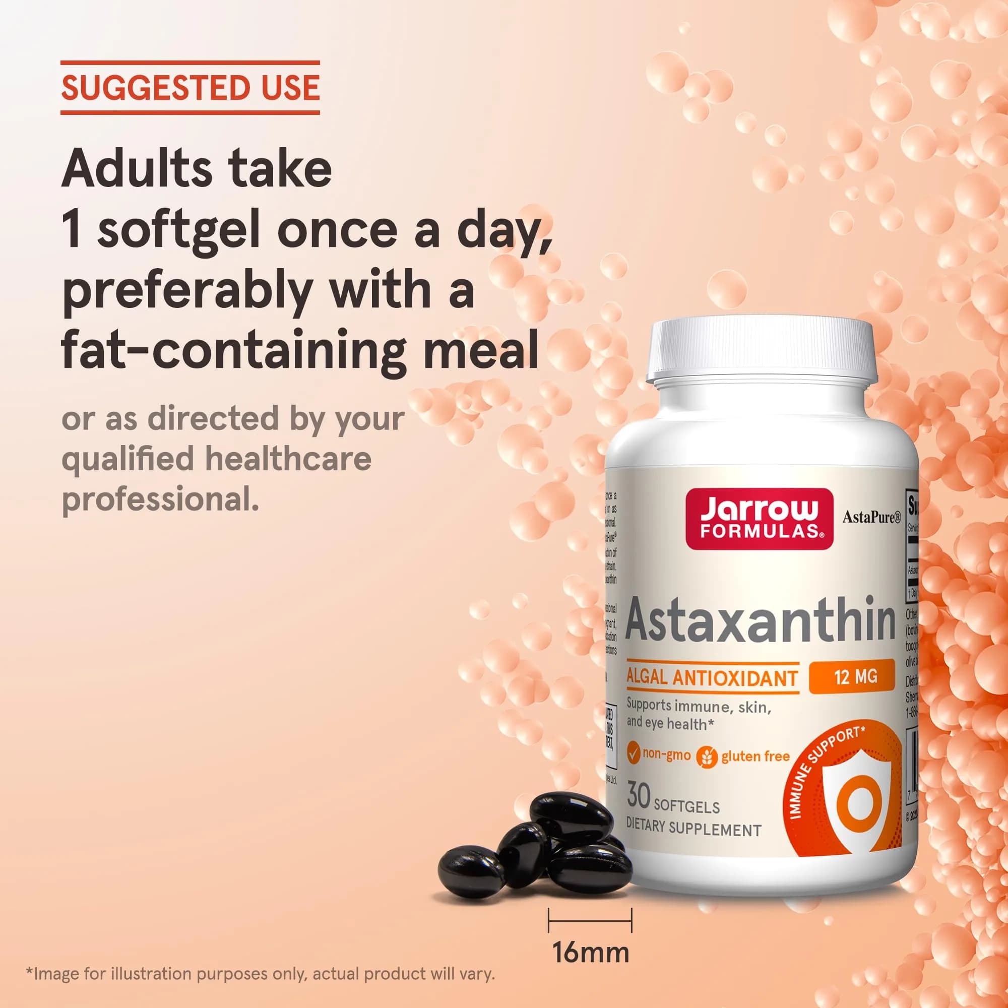 Jarrow Formulas Astaxanthin 12 mg Softgels (30 Count) | Antioxidant Support for Immune and Eye Health - view 7