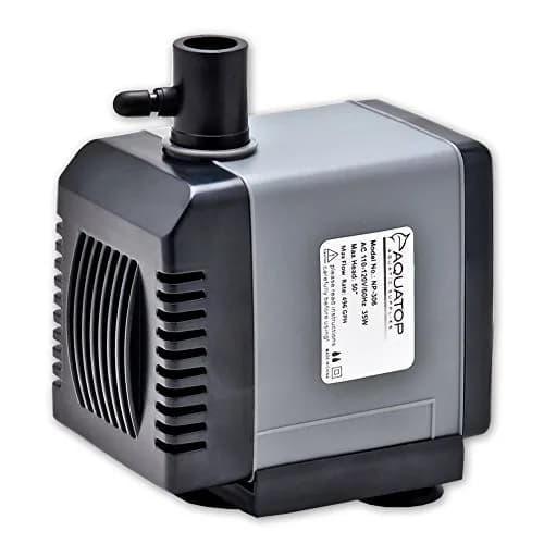 Aquatop NP-306 Submersible Water Pump – 496 GPH Adjustable Flow – Compact Aquarium Pump for Fresh or Saltwater Tanks, Ponds & Fountains – Quiet, Powerful Design thumbnail 1