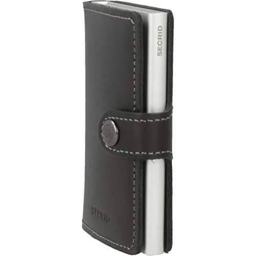 Secrid Miniwallet Leather Card Holder in Black | RFID Protected Compact Wallet (6.5 x 10.2 cm) thumbnail 2
