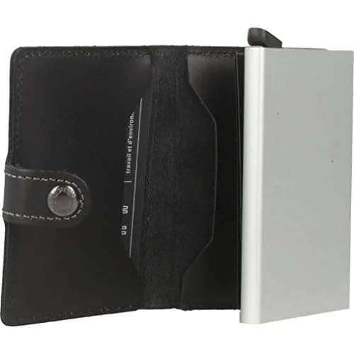 Secrid Miniwallet Leather Card Holder in Black | RFID Protected Compact Wallet (6.5 x 10.2 cm) thumbnail 3