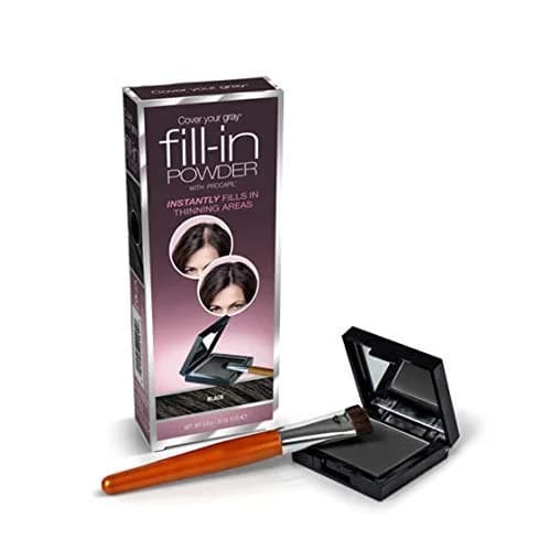 Cover Your Gray Fill In Powder - Black | Tinted Thinning Hair Solution, Sweat & Rain Proof (0.24 Oz) thumbnail 1