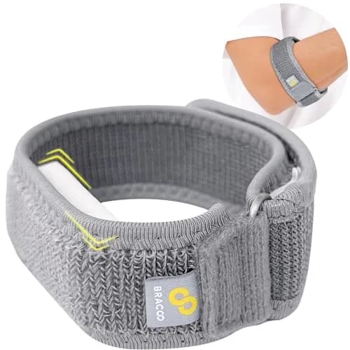 Bracoo Tennis Elbow Brace for Men and Women | Adjustable Forearm Compression Support 23-32 cm thumbnail 1