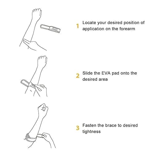 Bracoo Tennis Elbow Brace for Men and Women | Adjustable Forearm Compression Support 23-32 cm thumbnail 9