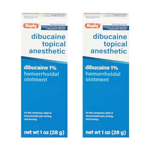 RUGBY LABORATORIES Dibucaine Hemorrhoid Ointment 1% | Fast-Acting Relief for Pain & Itching (70-120 chars) thumbnail 1