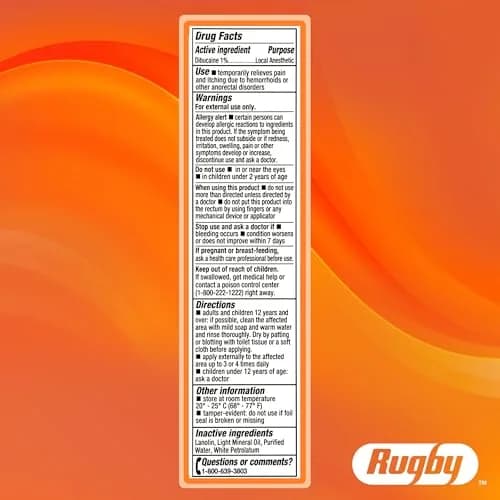 RUGBY LABORATORIES Dibucaine Hemorrhoid Ointment 1% | Fast-Acting Relief for Pain & Itching (70-120 chars) thumbnail 6