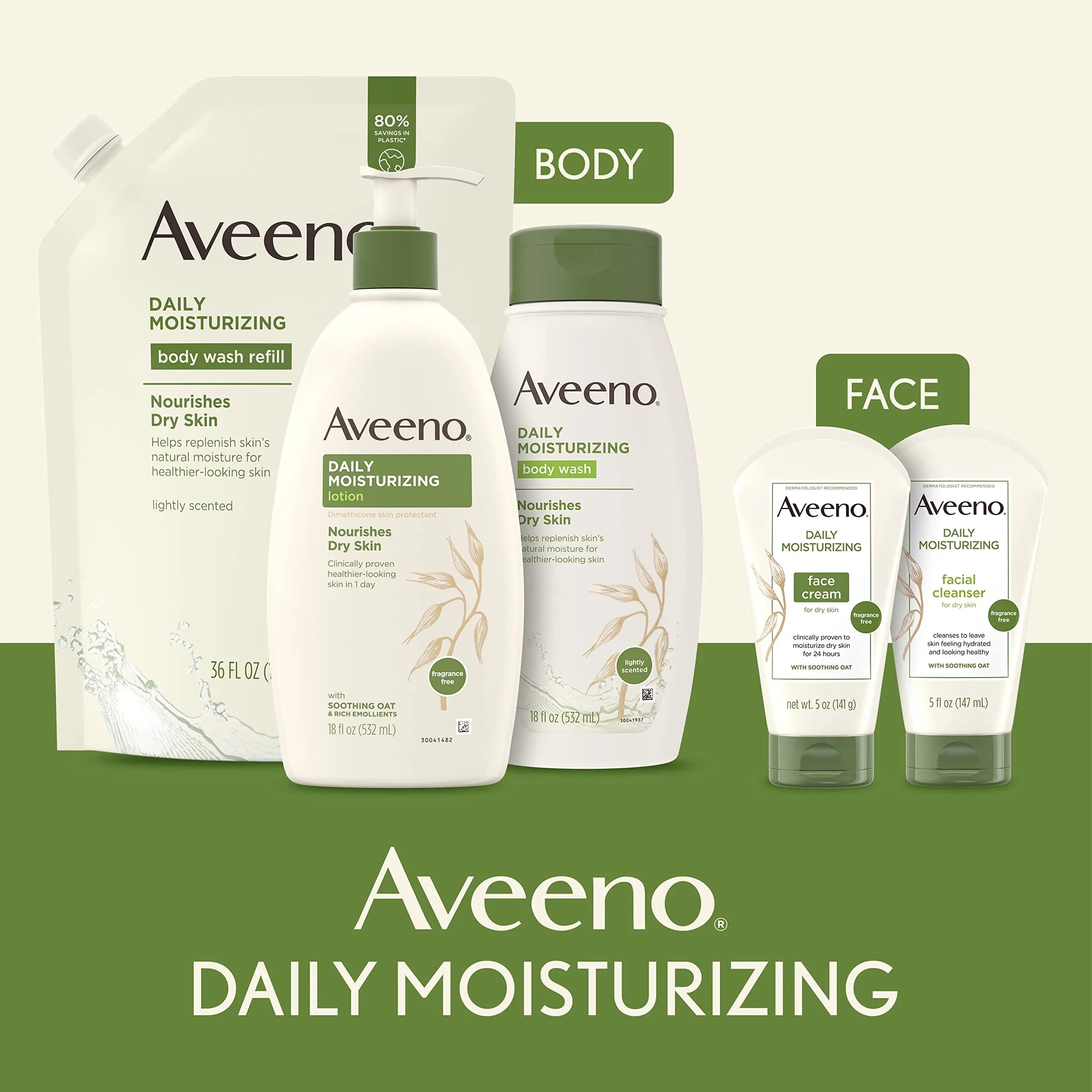 Aveeno Daily Moisturizing Body Lotion with Soothing Oat 355ml (12 Fl Oz) | Dermatologist Recommended for Dry Skin - view 5