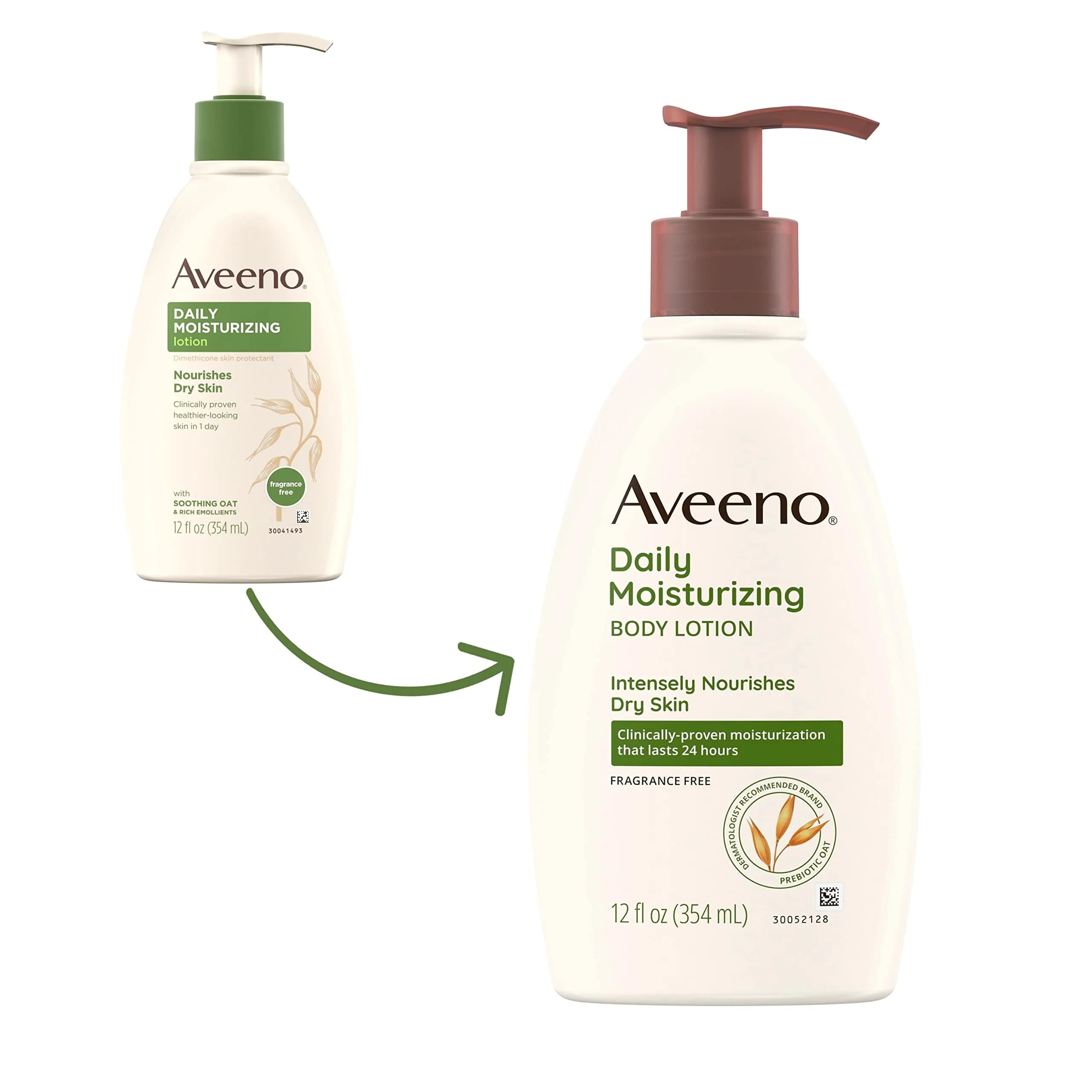 Aveeno Daily Moisturizing Body Lotion with Soothing Oat 355ml (12 Fl Oz) | Dermatologist Recommended for Dry Skin - view 2