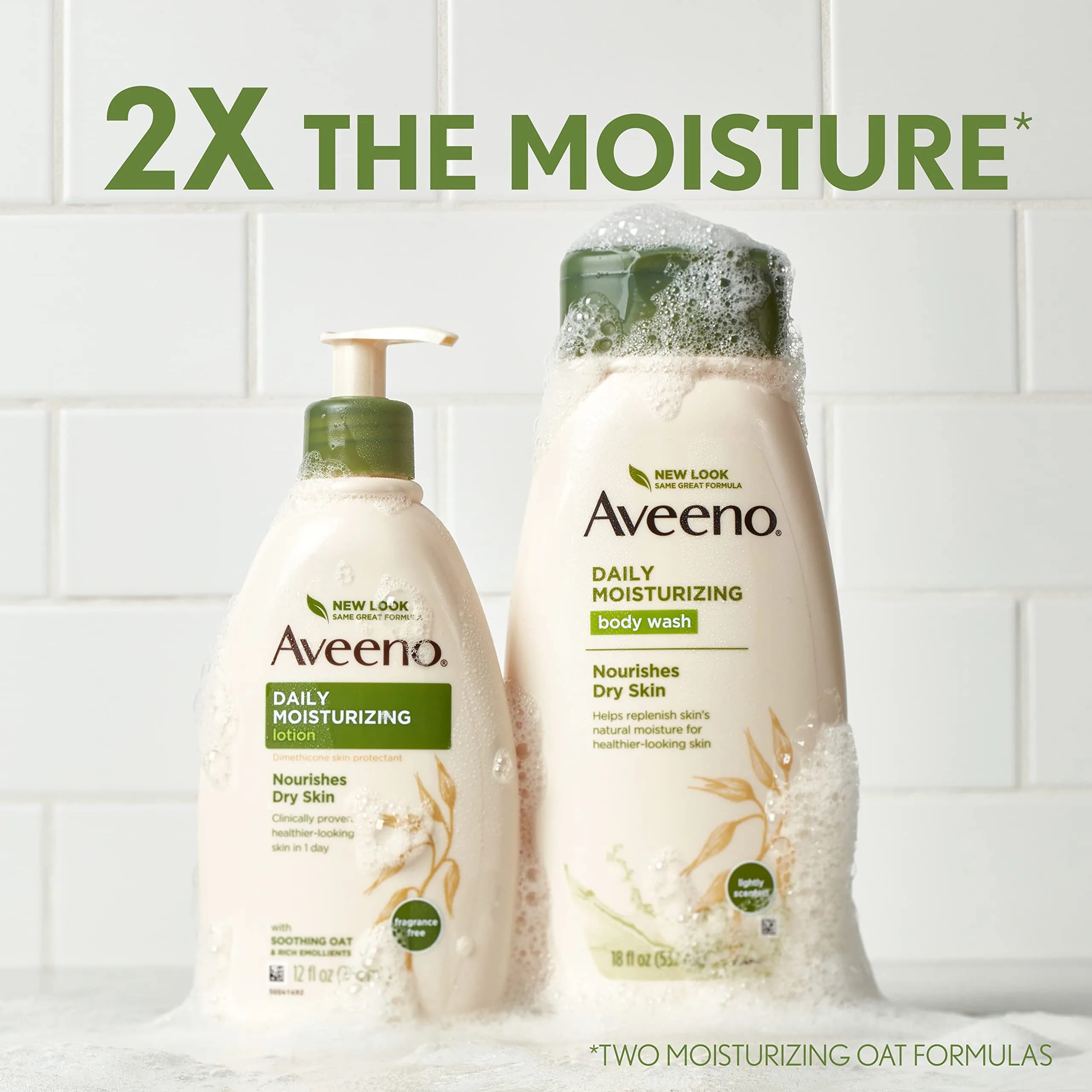 Aveeno Daily Moisturizing Body Lotion with Soothing Oat 355ml (12 Fl Oz) | Dermatologist Recommended for Dry Skin - view 3